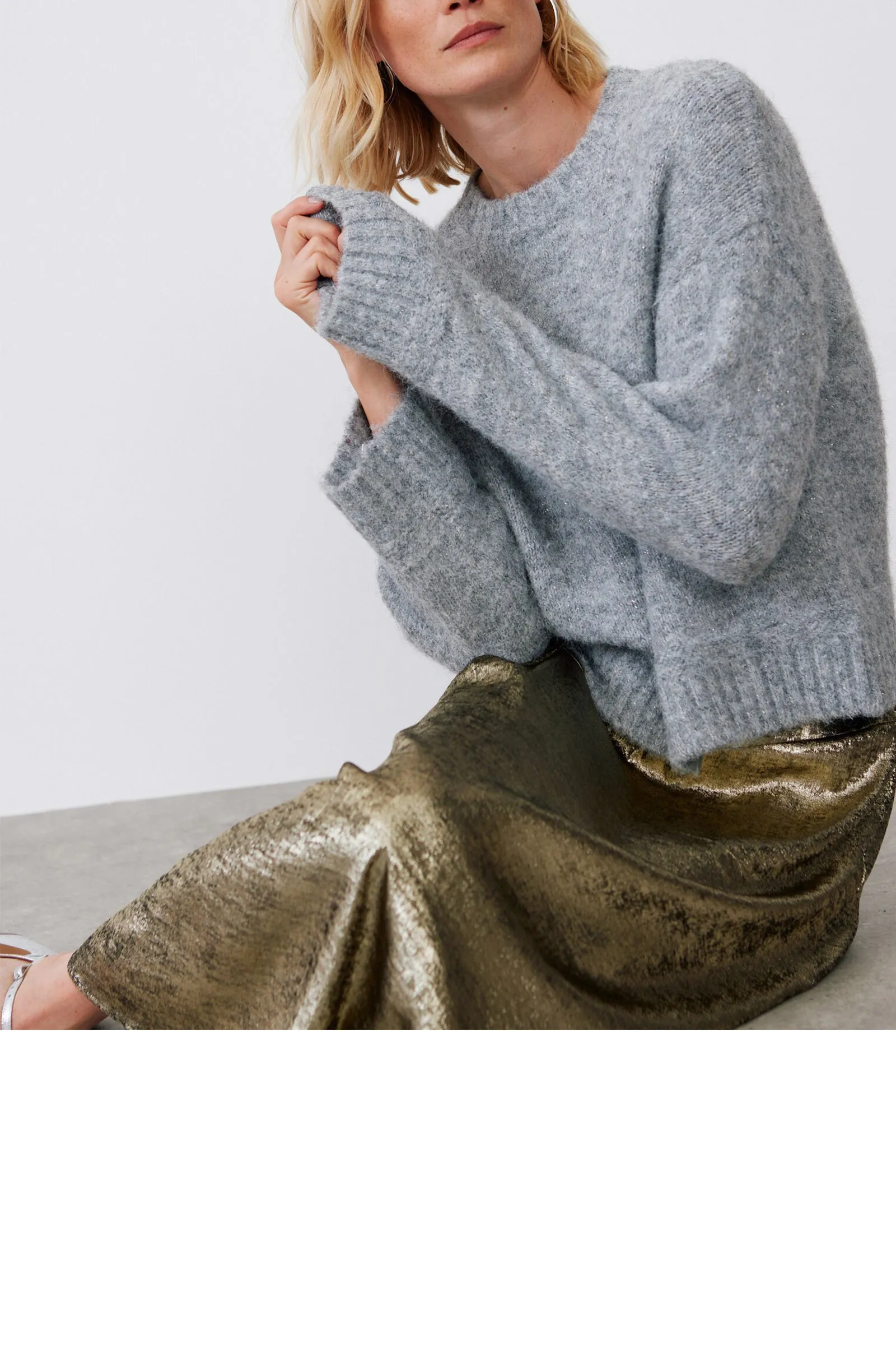 Sparkle Grey Knitted Jumper