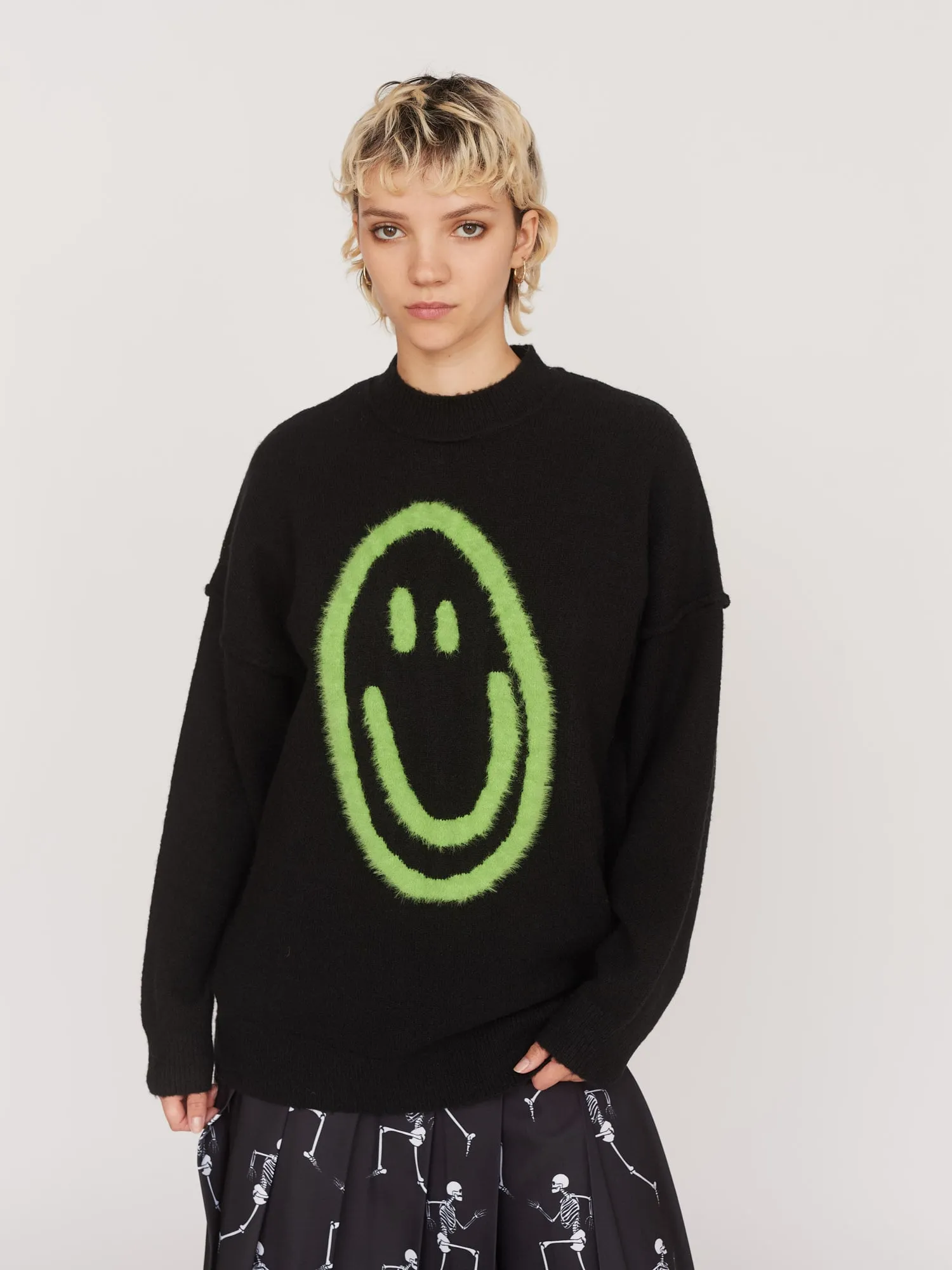 Spray Smile Reversible Knit Jumper