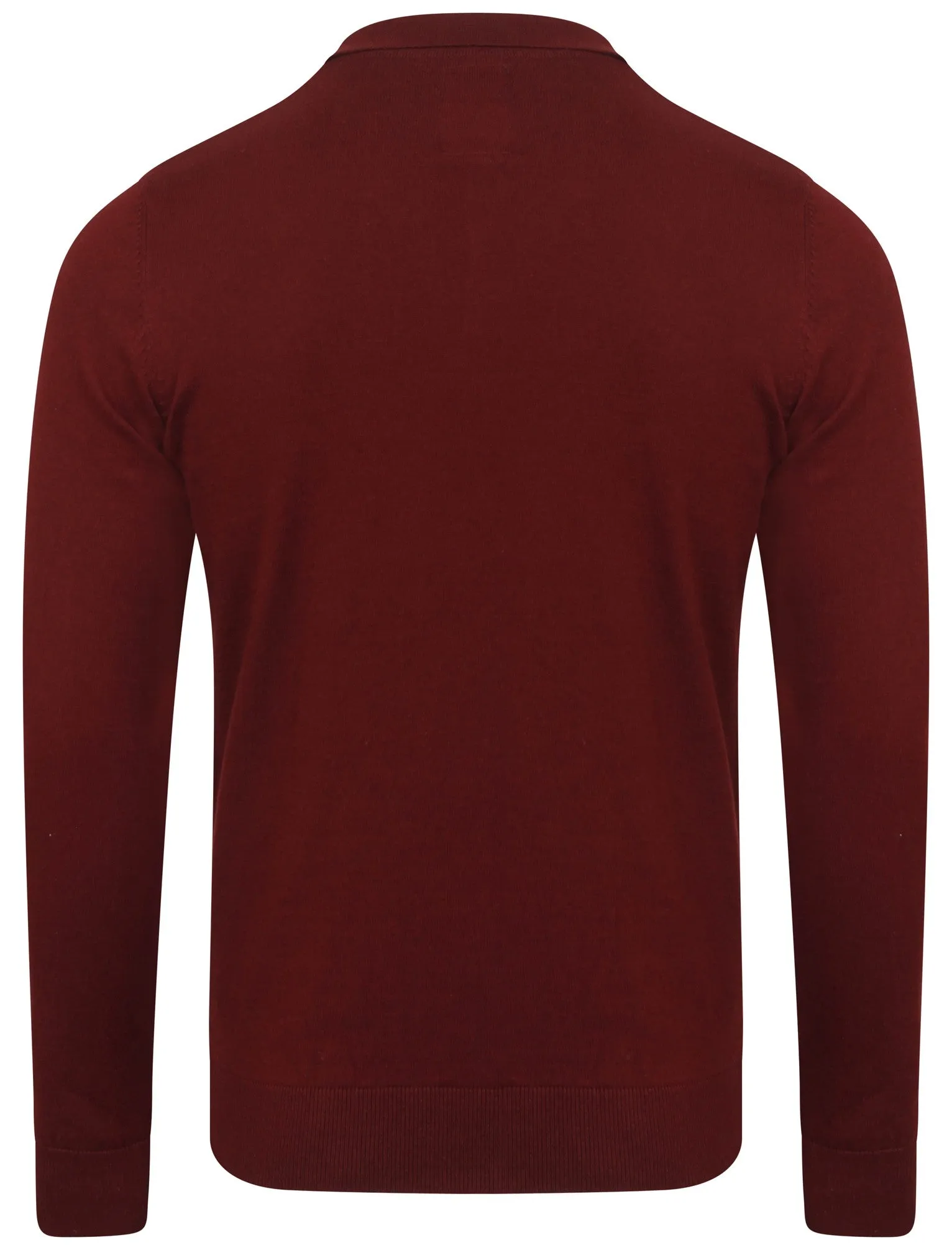 Stirling Long Sleeve Polo Shirt in Oxblood - Kensington Eastside
