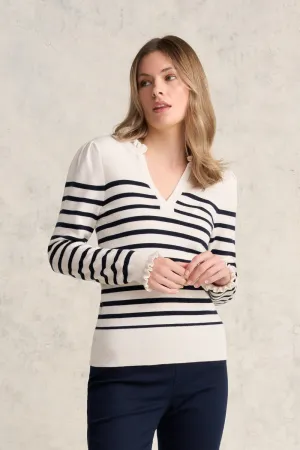Stripe Wool Jumper - Ink & Cream Stripe
