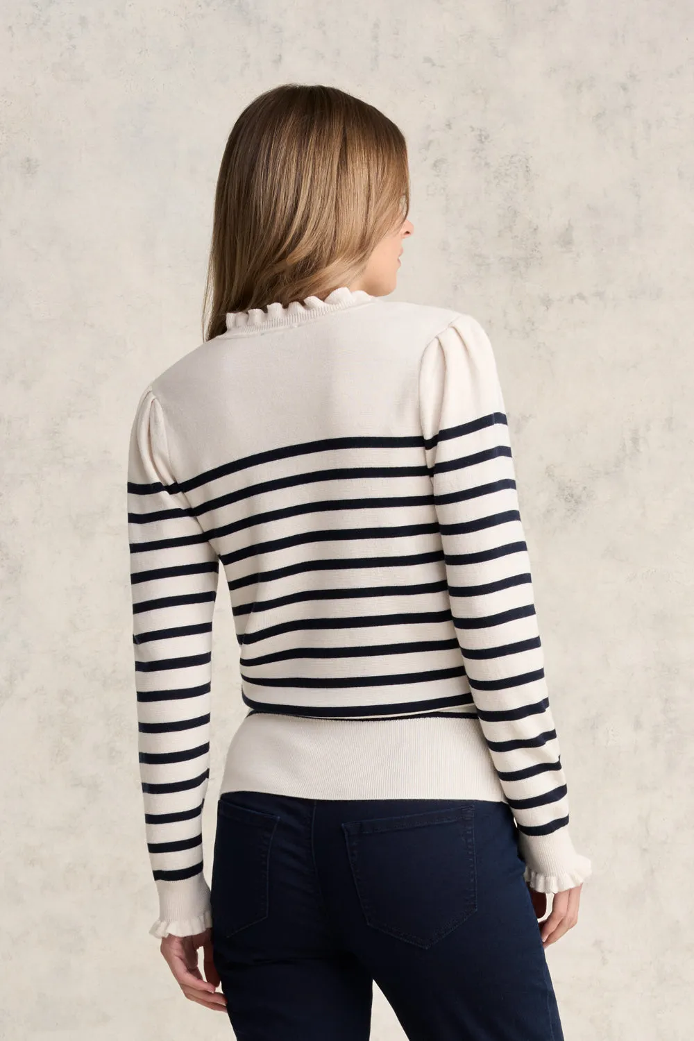 Stripe Wool Jumper - Ink & Cream Stripe