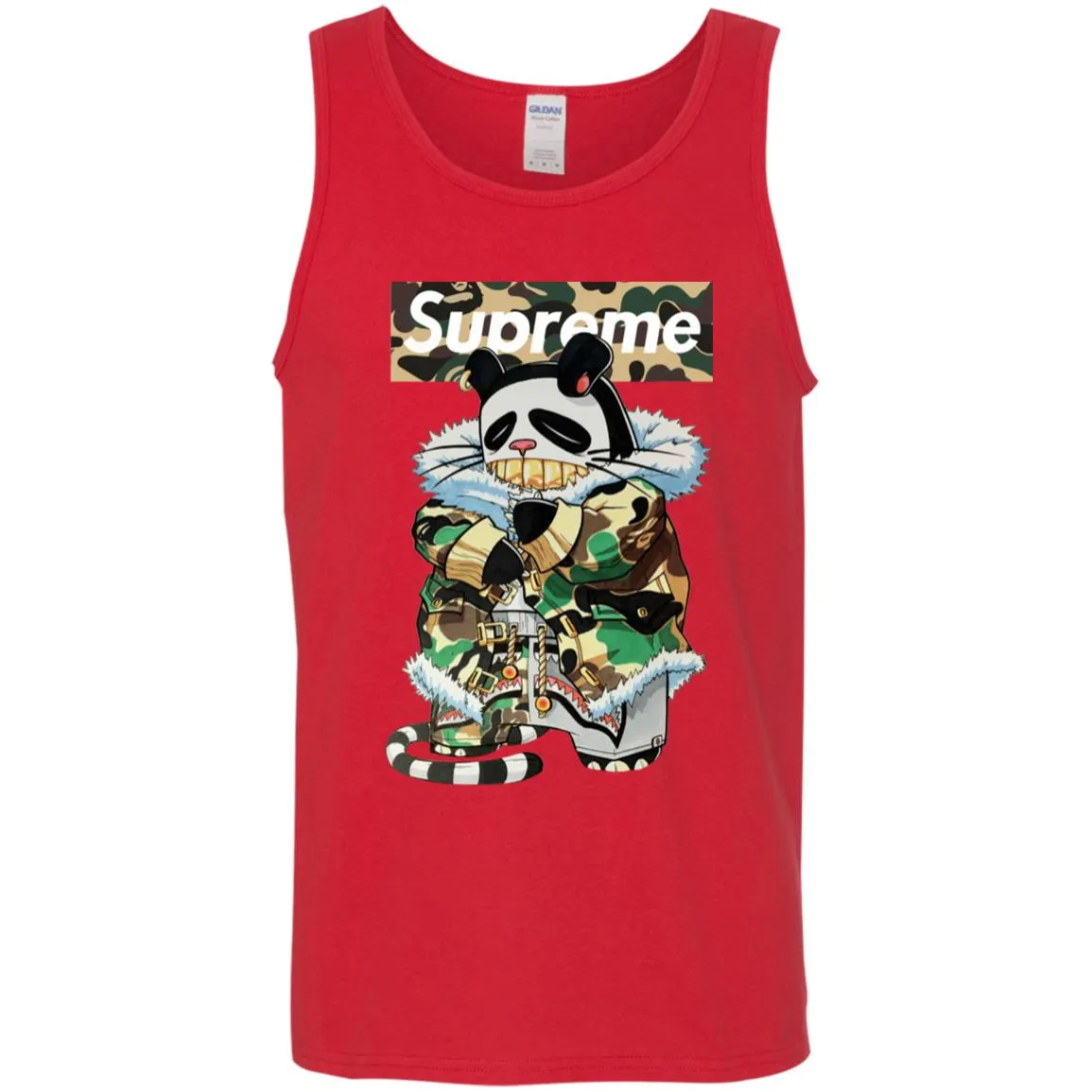 Supreme Panda Kung Fu T-shirt Men Cotton Tank