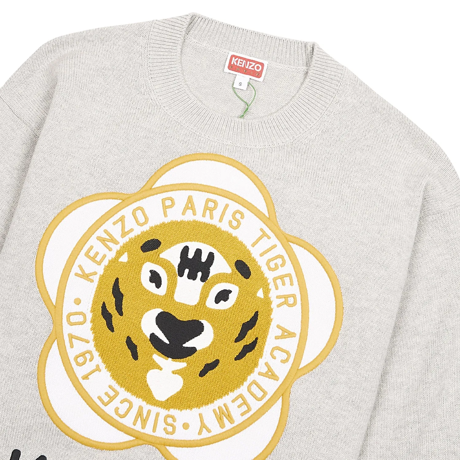 Tiger Academy Sweater | Pale Grey