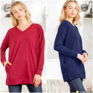 Tunic Top with Pockets - #3354-3359/3404-3406