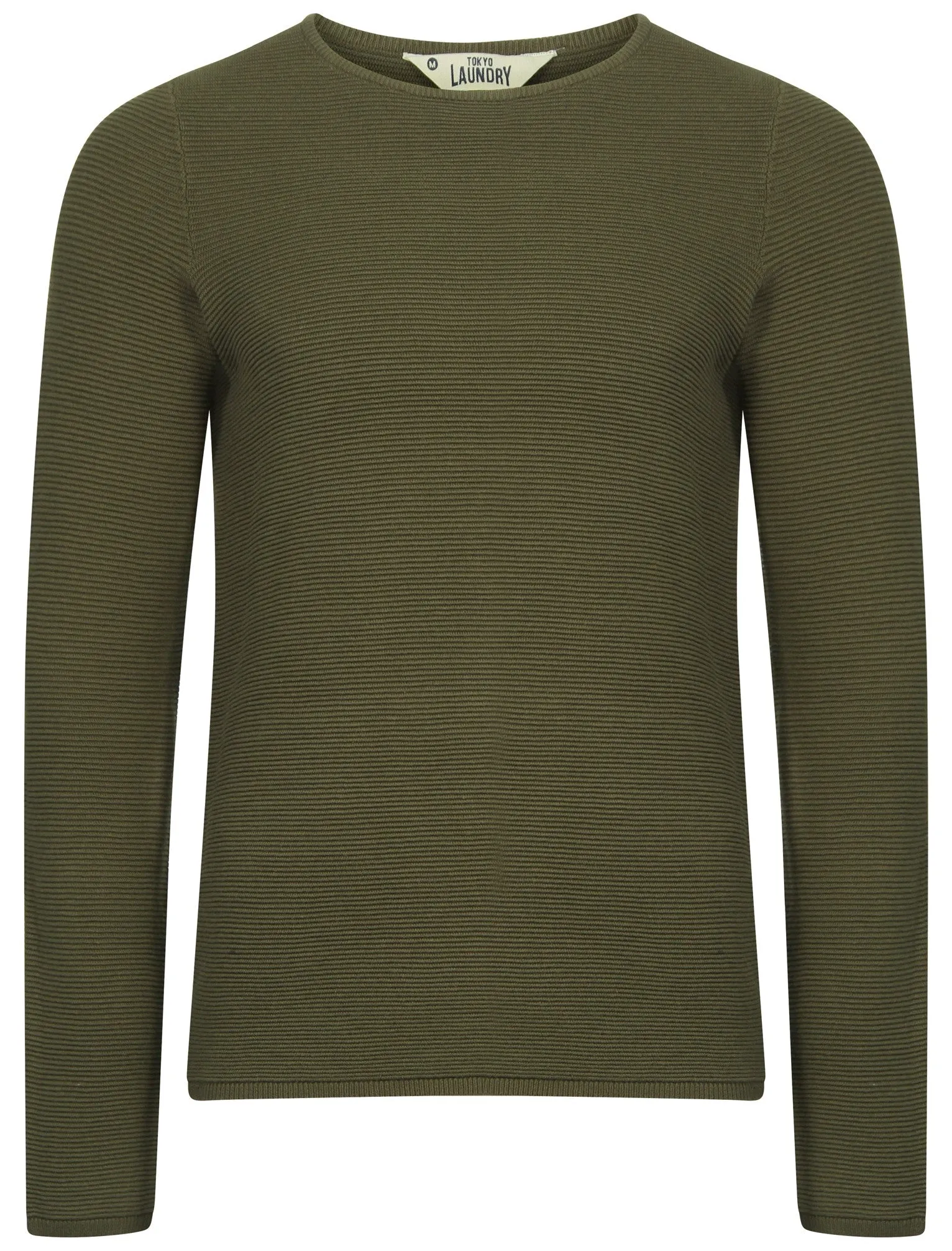 Tymon Ripple Stitch Jumper in Amazon Khaki - Tokyo Laundry