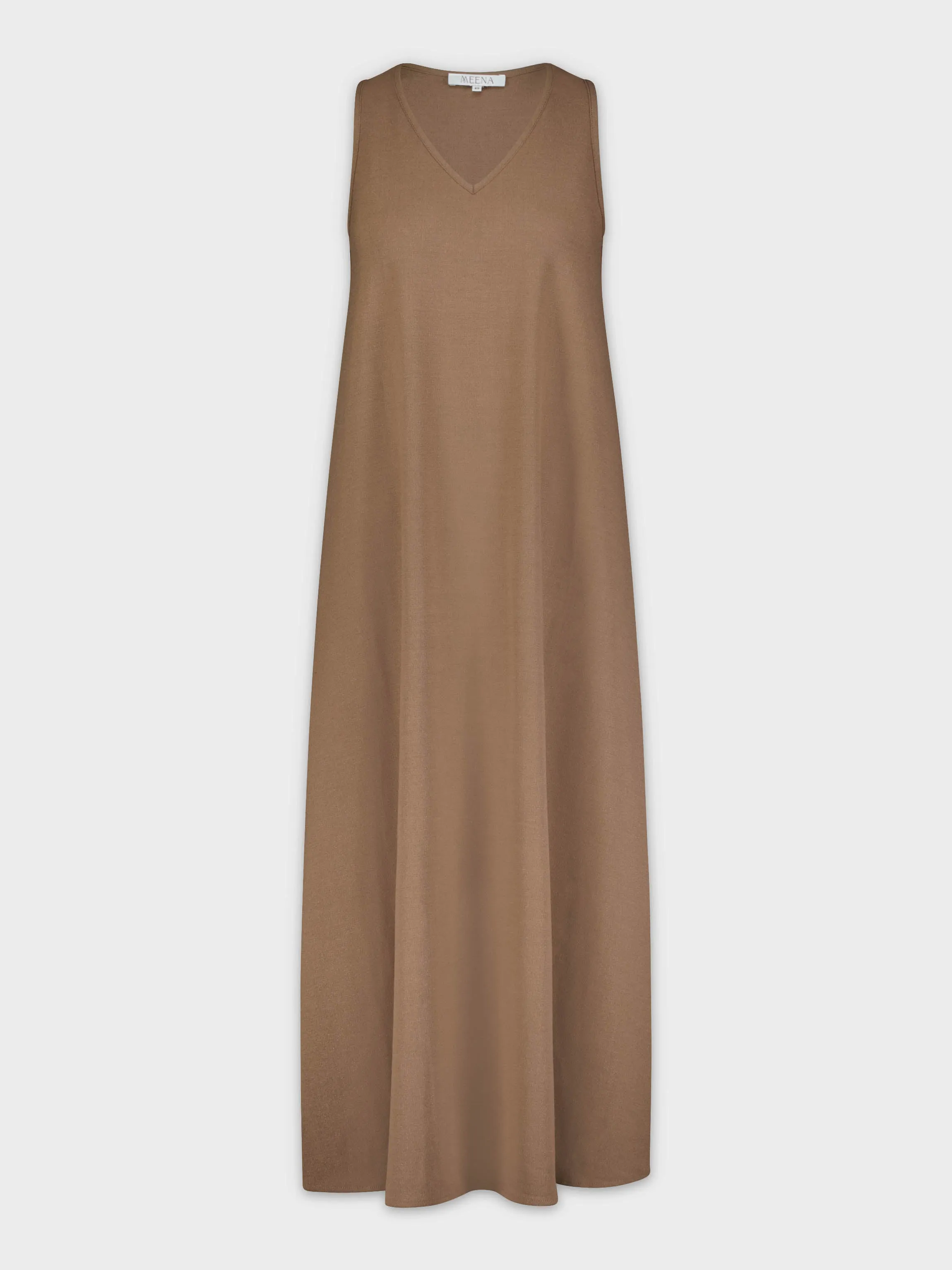 V NECK JUMPER-MOCHA
