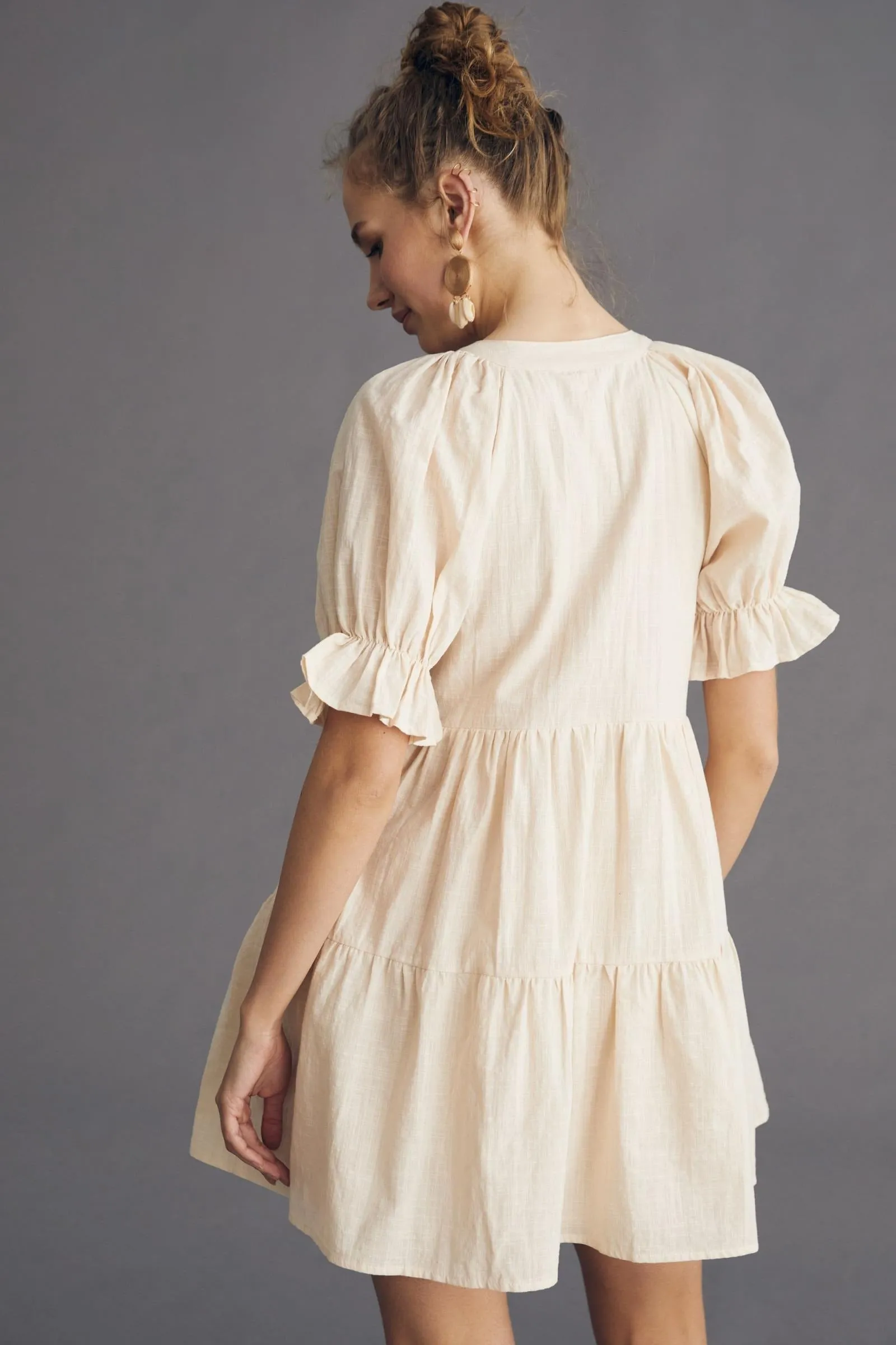 V-Neck Mini Tunic Dress