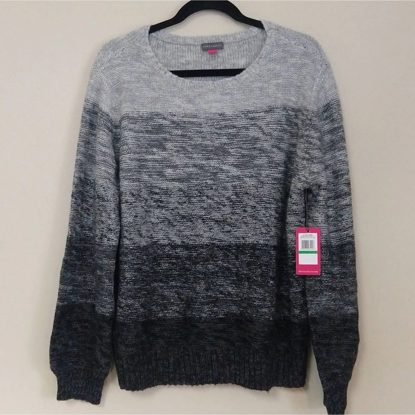 Vince Camuto Bubble Sleeve Ombre Sweater Oversize Large