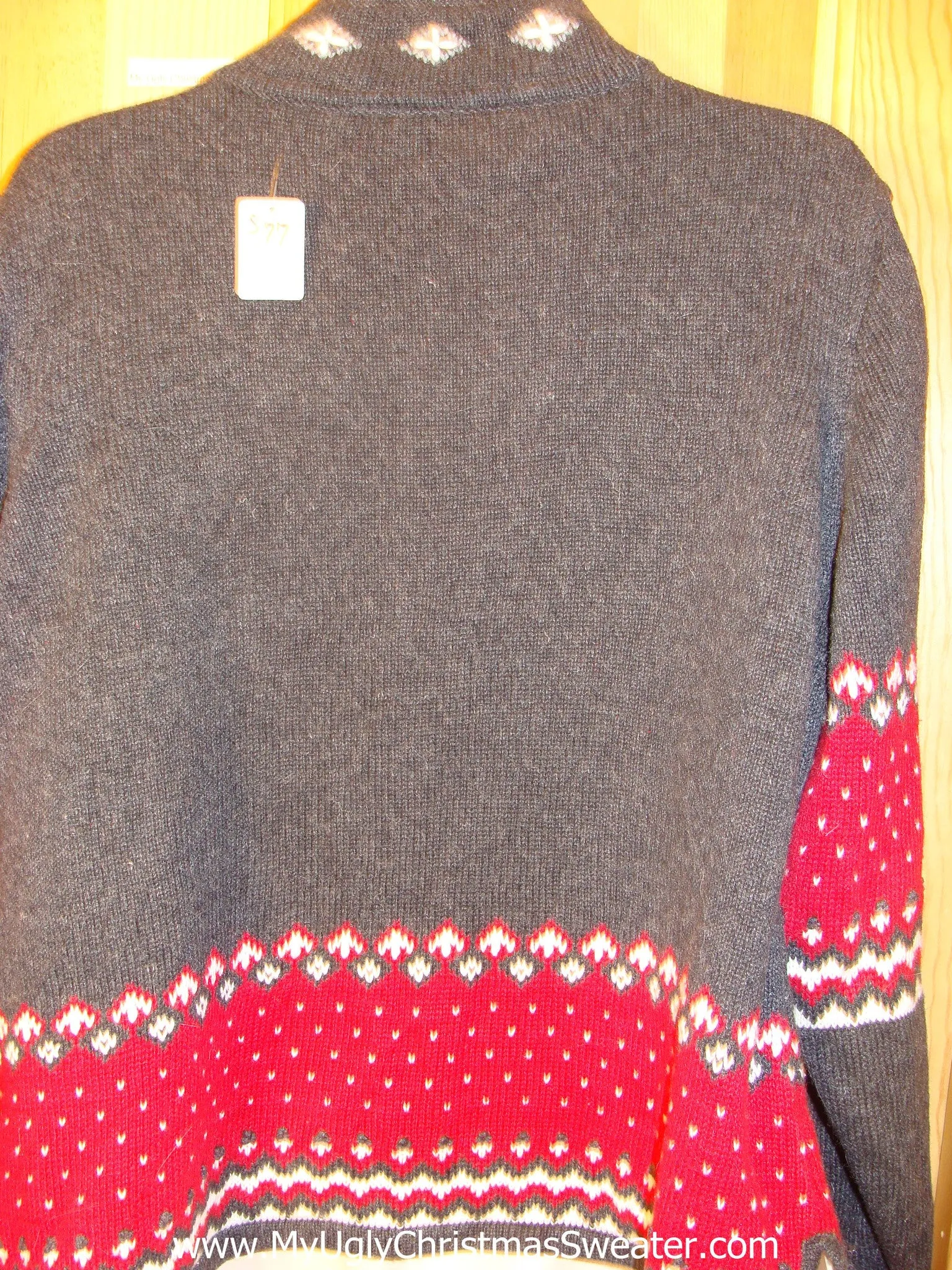 Wacky Santa Ugly Christmas Sweater Nordic Red Black