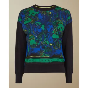 Women Bekii-Wh2W-Stargaze Woven Front Jumper - Dark-Blue