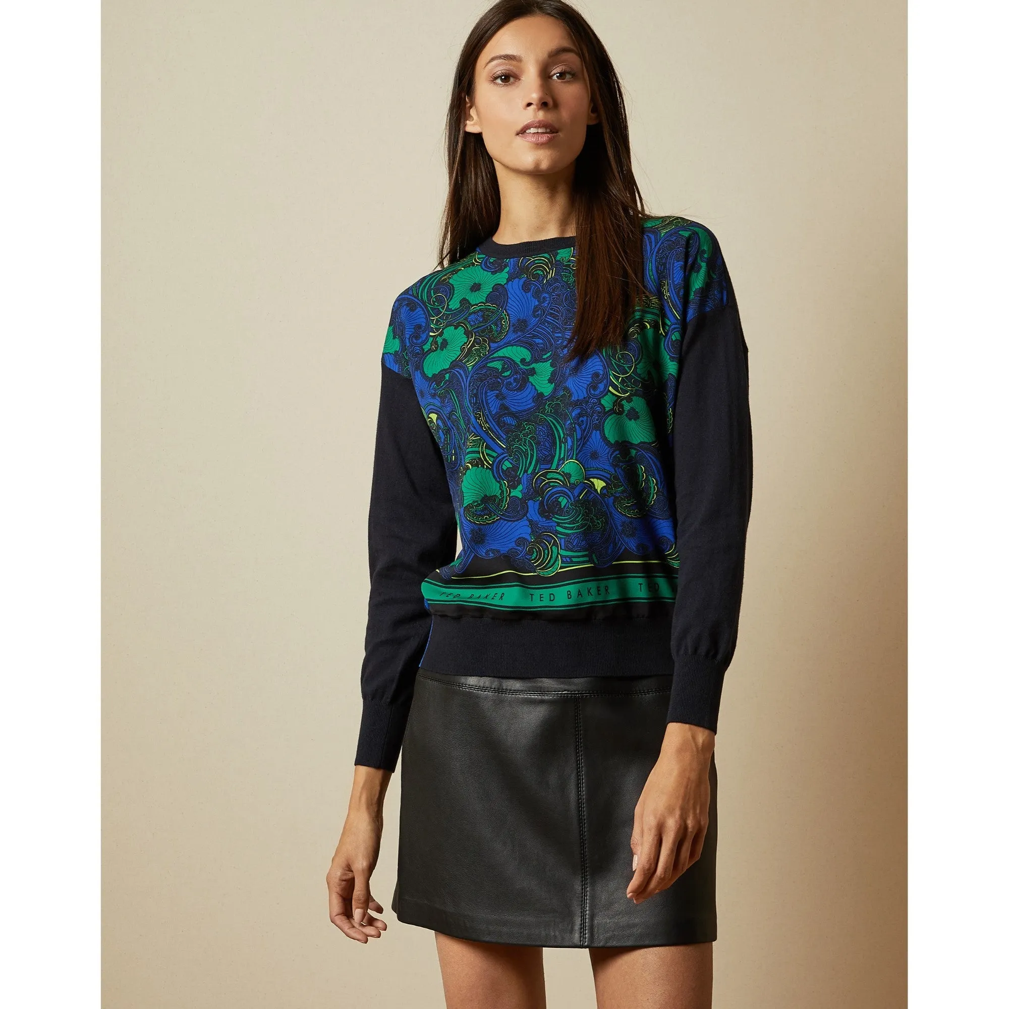 Women Bekii-Wh2W-Stargaze Woven Front Jumper - Dark-Blue