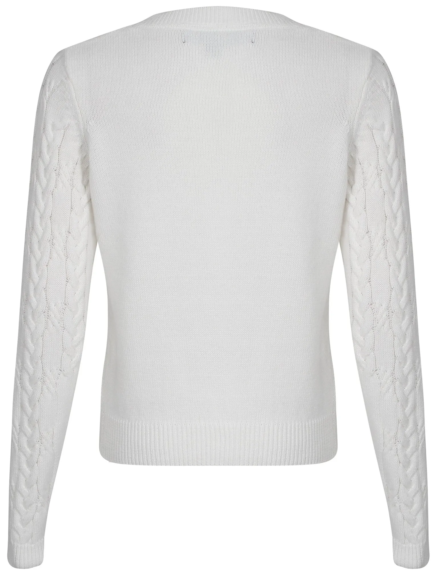 Womens Amara Reya Fuchsia Crew Neck Jumper in Ivory
