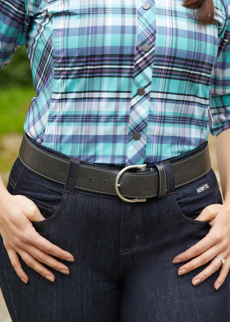 Woodstock Equestrian Pebbled Leather Belt