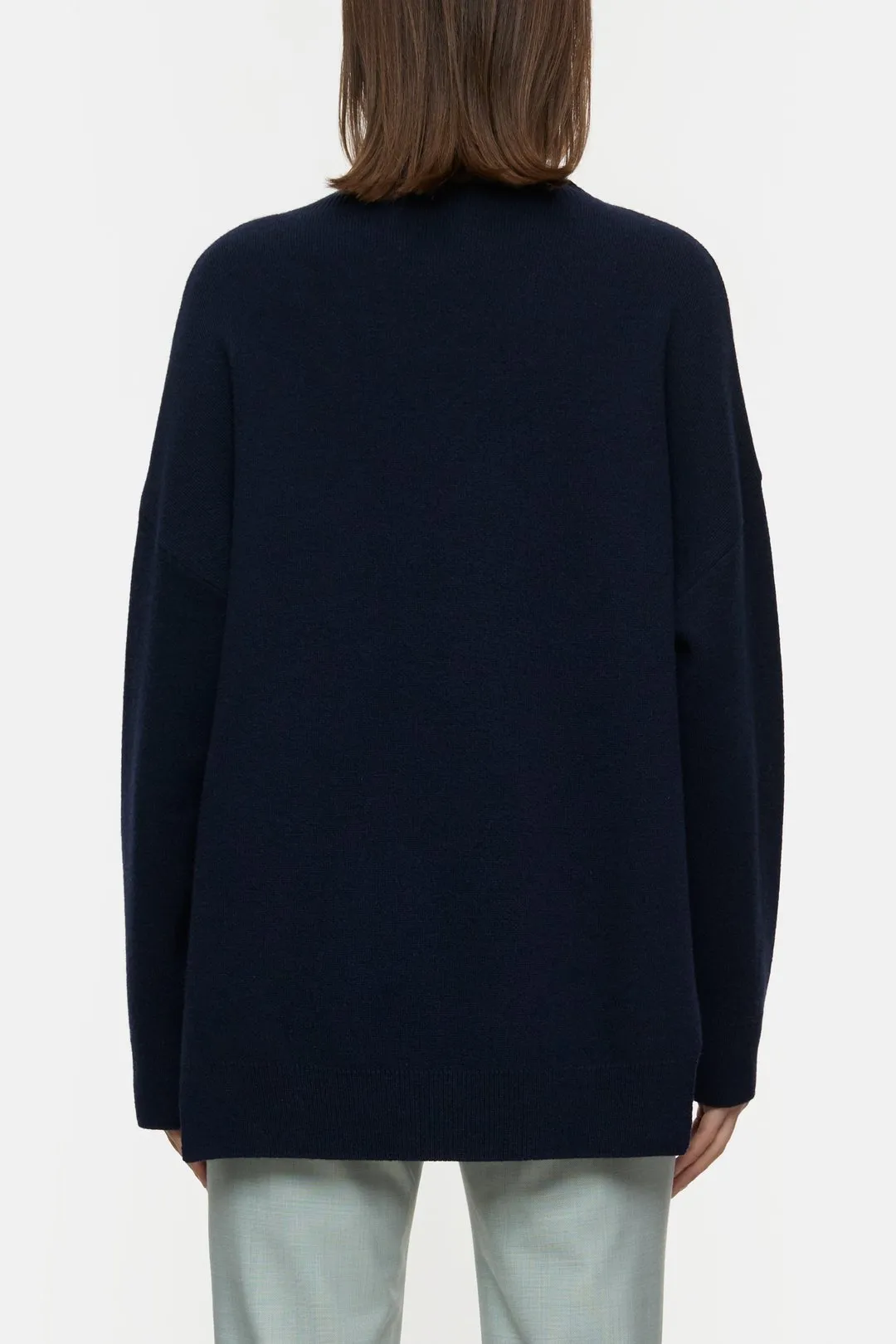 WOOL BLEND DOUBLE-FACE JUMPER | DARK NIGHT