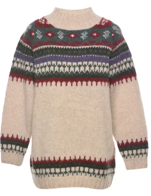 Wool Nordic Jumper - M