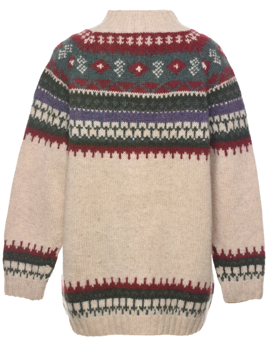 Wool Nordic Jumper - M