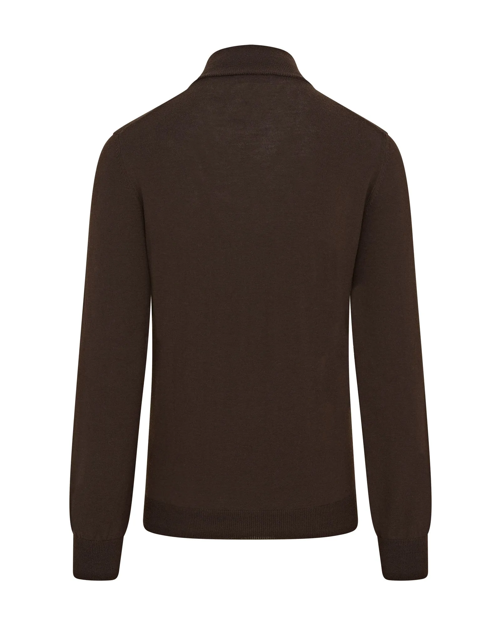 Zattura Quarter Zip Knitted Jumper (Brown)