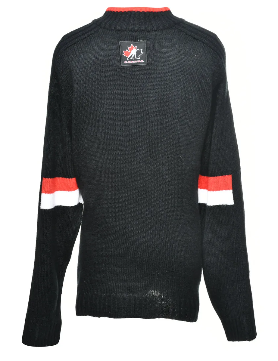 Zip Front High Neck Jumper - XL