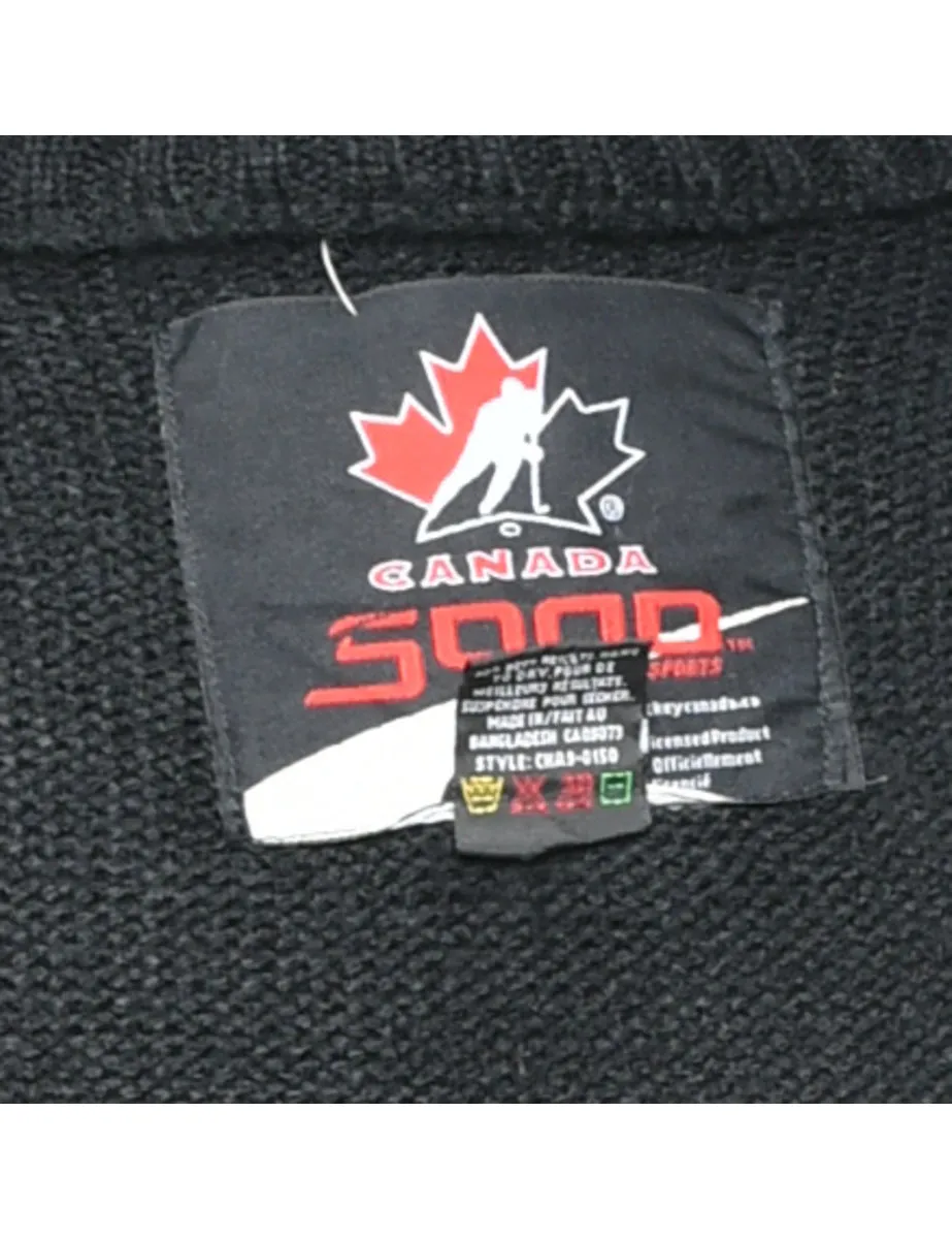 Zip Front High Neck Jumper - XL